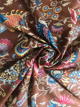 Brown Batik Ikat Cotton Fabric